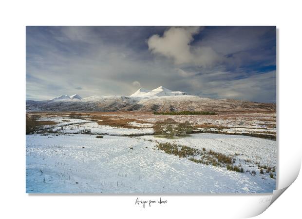 A sign from above snowy winter scene in Scotland Print by JC studios LRPS ARPS