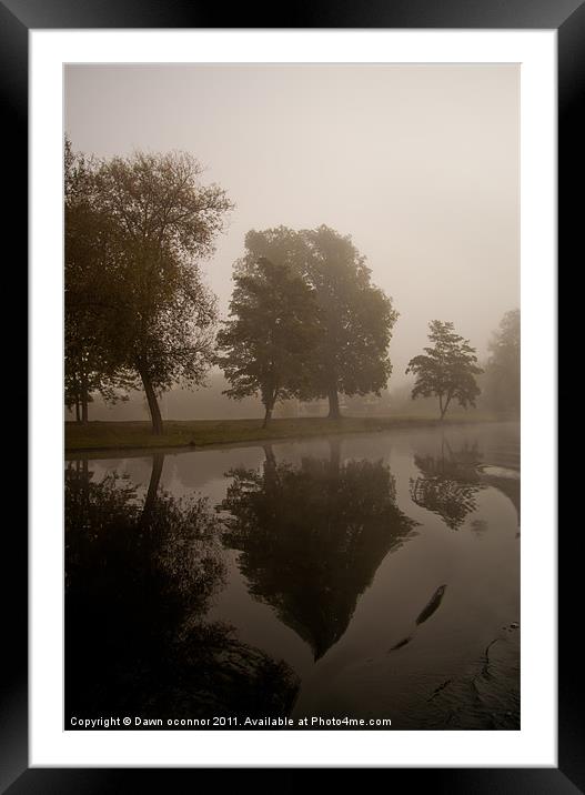 Misty Reflections Framed Mounted Print by Dawn O'Connor