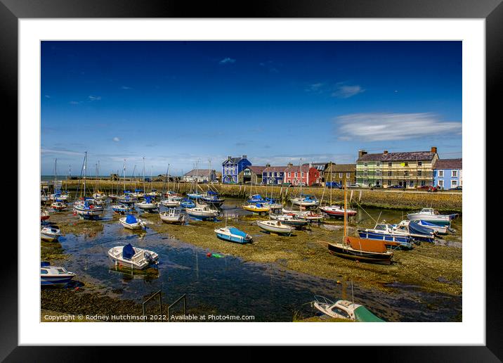 Serenity of Aberaeron Harbour Framed Mounted Print by Rodney Hutchinson
