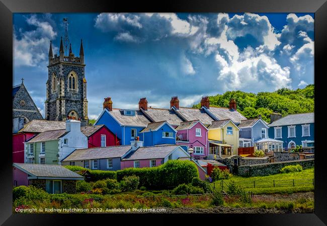 Charming Coastal Homes Framed Print by Rodney Hutchinson