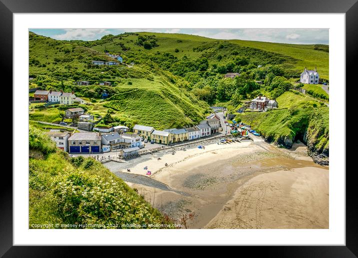 Serene Llangrannog Coast Framed Mounted Print by Rodney Hutchinson