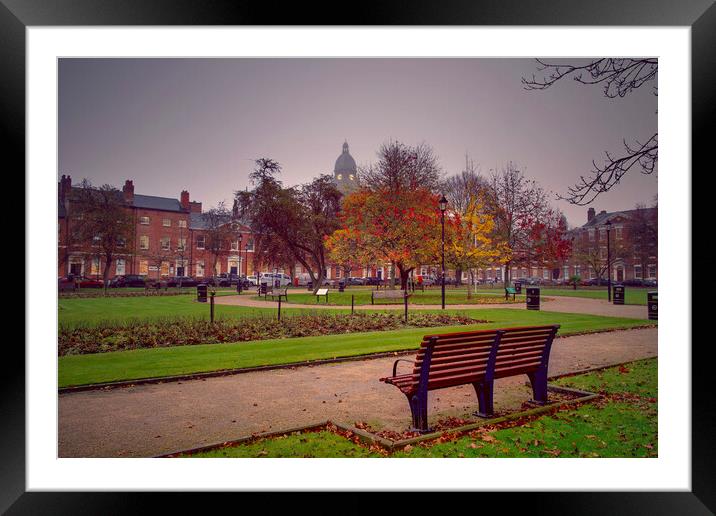 Park Square Leeds Framed Mounted Print by Alison Chambers