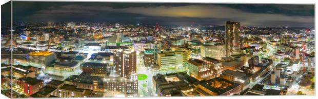 Sheffield at Night Canvas Print by Apollo Aerial Photography