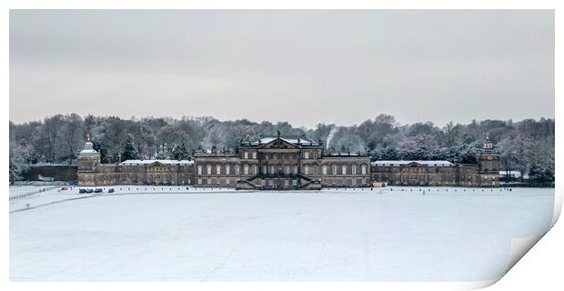 Wentworth Woodhouse Winter Print by Apollo Aerial Photography