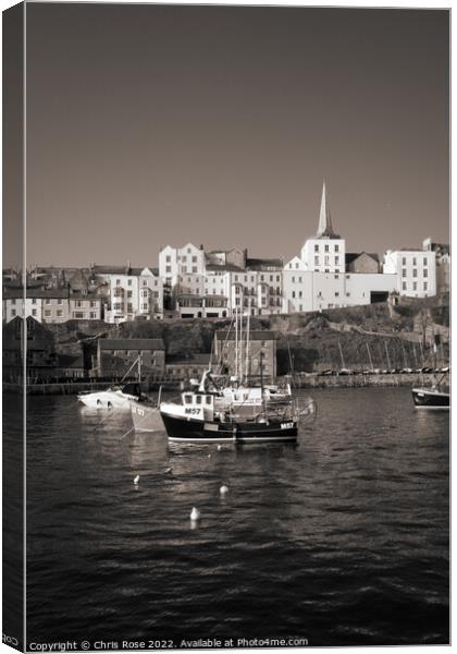 Tenby Harbour Canvas Print by Chris Rose