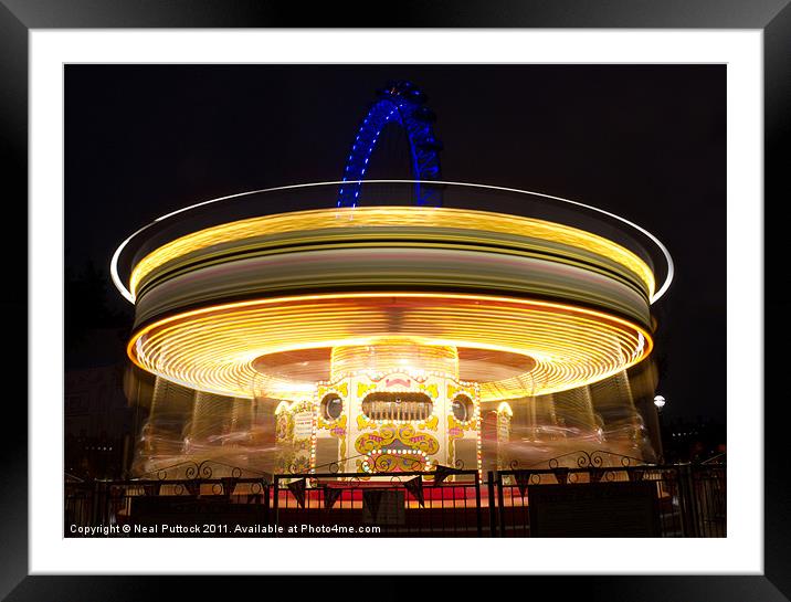 Lighting Up London Framed Mounted Print by Neal P