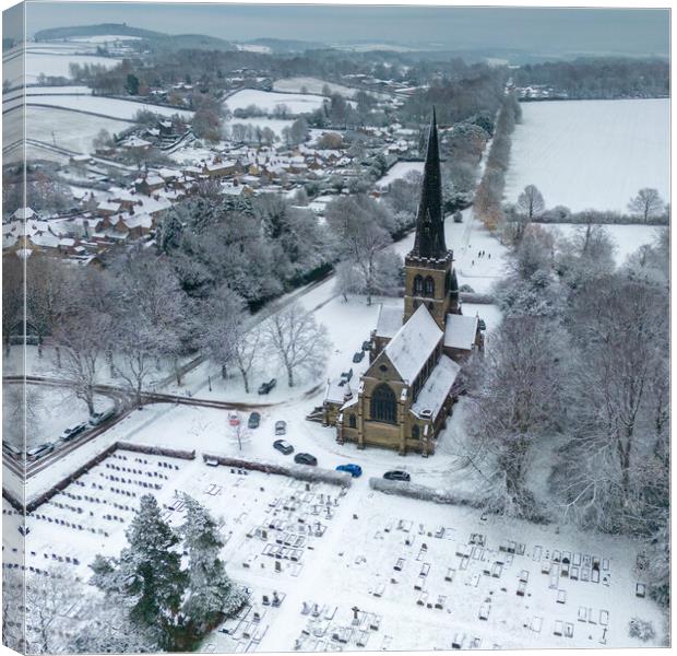 Wentworth Snowy Scene Canvas Print by Apollo Aerial Photography