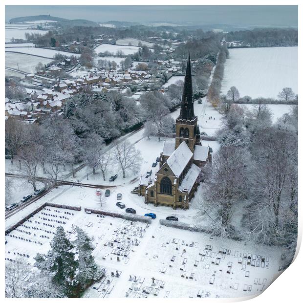 Wentworth Snowy Scene Print by Apollo Aerial Photography