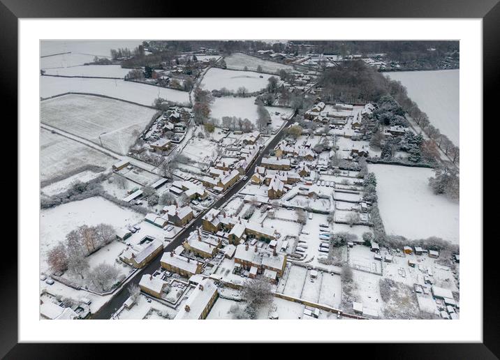 Wentworth Snow Scene Framed Mounted Print by Apollo Aerial Photography