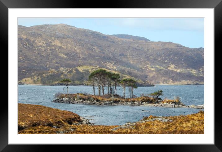 Island in the Highlands Framed Mounted Print by Horace Goodenough