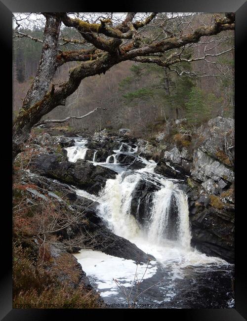 Rogie Falls and Blackwater river Framed Print by Horace Goodenough