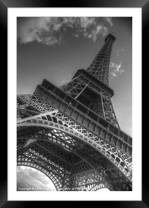 Eiffel Tower in the Sun Framed Mounted Print by Chris Frost