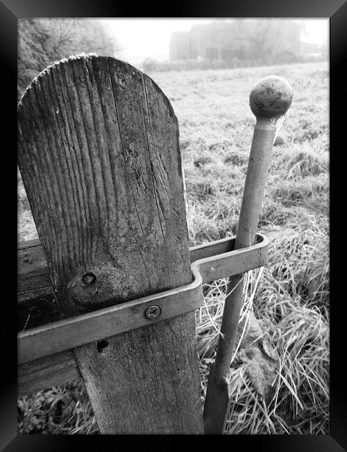 The Gate Post Framed Print by Kim Slater