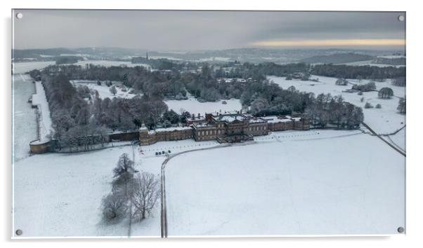 Wentworth Woodhouse Winter Wonderland Acrylic by Apollo Aerial Photography