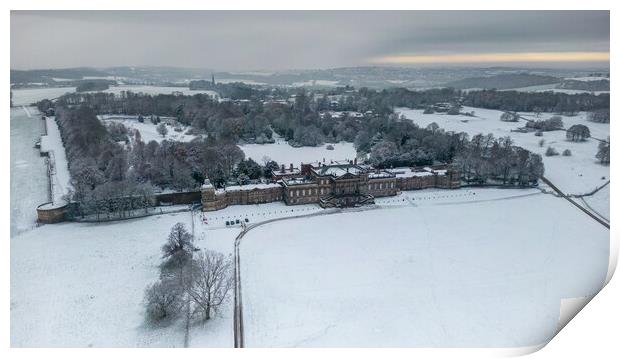 Wentworth Woodhouse Winter Wonderland Print by Apollo Aerial Photography
