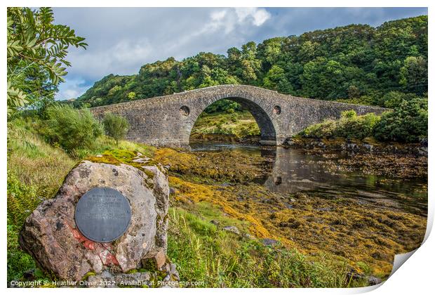 Clachan Bridge, Seil, Scotland Print by Heather Oliver