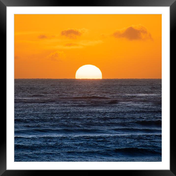 Golden Sunrise in Montrose Bay Framed Mounted Print by DAVID FRANCIS