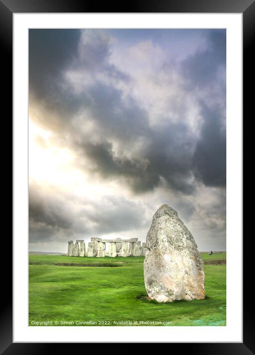 Stonehenge Framed Mounted Print by Simon Connellan