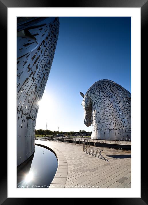 The Kelpies, Falkirk Framed Mounted Print by Simon Connellan