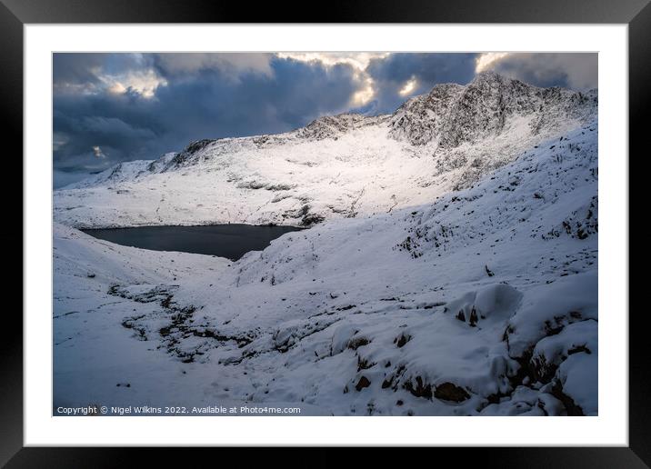 Snowdonia Winter Framed Mounted Print by Nigel Wilkins