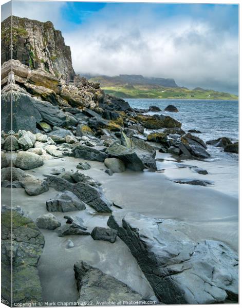 Staffin Beach and Flodigarry, Trotternish, Skye Canvas Print by Photimageon UK