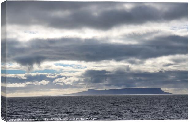 Clouds over Eigg Scotland Canvas Print by Simon Connellan