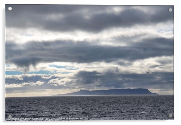Clouds over Eigg Scotland Acrylic by Simon Connellan