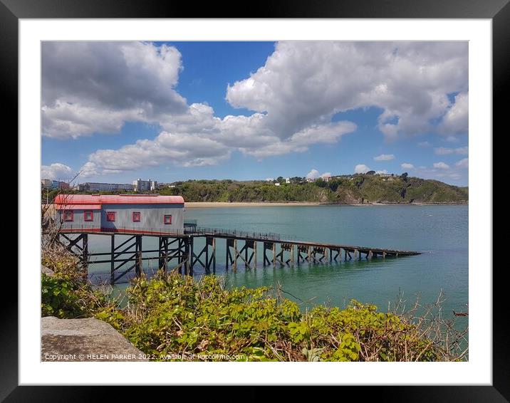 Old Lifeboat Station in Tenby Framed Mounted Print by HELEN PARKER