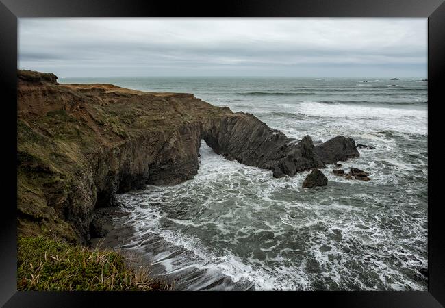 The Sea from Otter's Point Framed Print by Belinda Greb