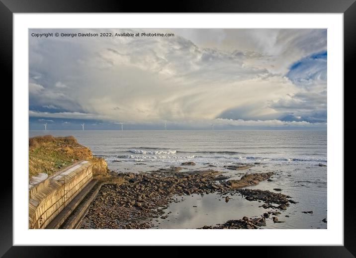 Low Tide, Low Sky Framed Mounted Print by George Davidson
