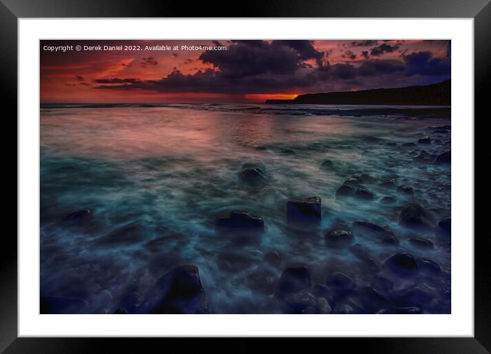 Stunning Sunset Over Kimmeridge Bay Framed Mounted Print by Derek Daniel
