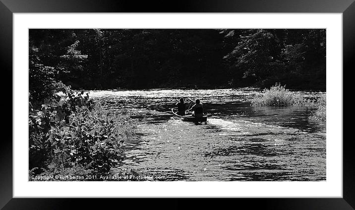 Up The Creek Framed Mounted Print by kurt bolton