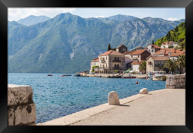 The quayside in Perast Framed Print by Jason Wells