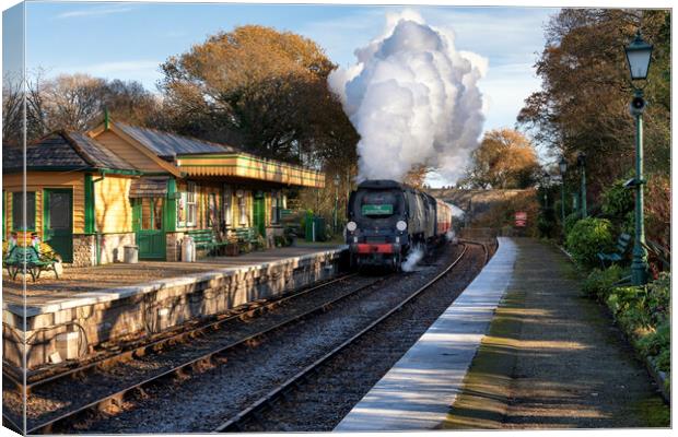 Harmans Cross Steam Train Canvas Print by David Semmens