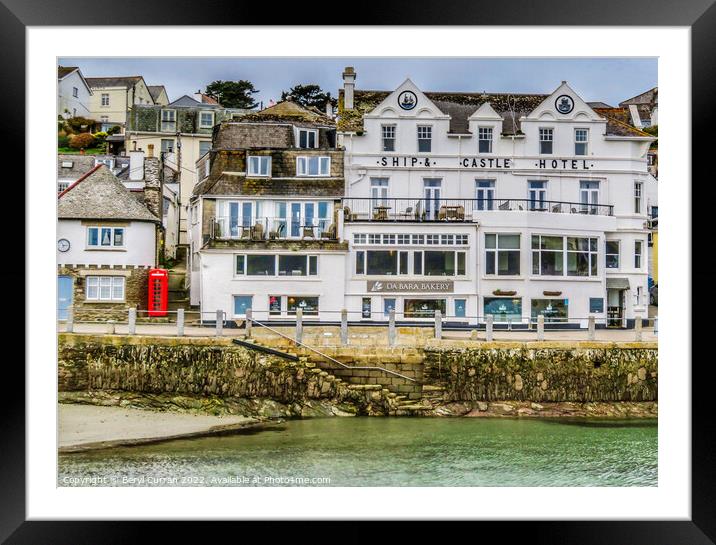 Majestic Hotel Overlooking the Enchanting St Mawes Framed Mounted Print by Beryl Curran