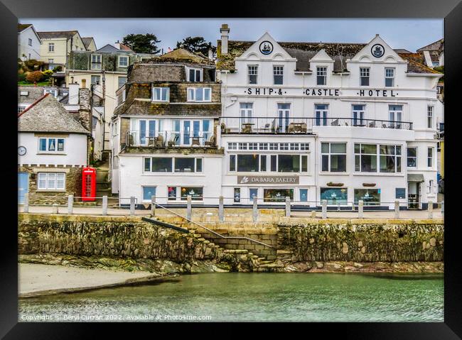 Majestic Hotel Overlooking the Enchanting St Mawes Framed Print by Beryl Curran