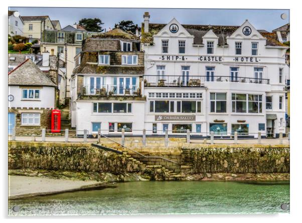Majestic Hotel Overlooking the Enchanting St Mawes Acrylic by Beryl Curran