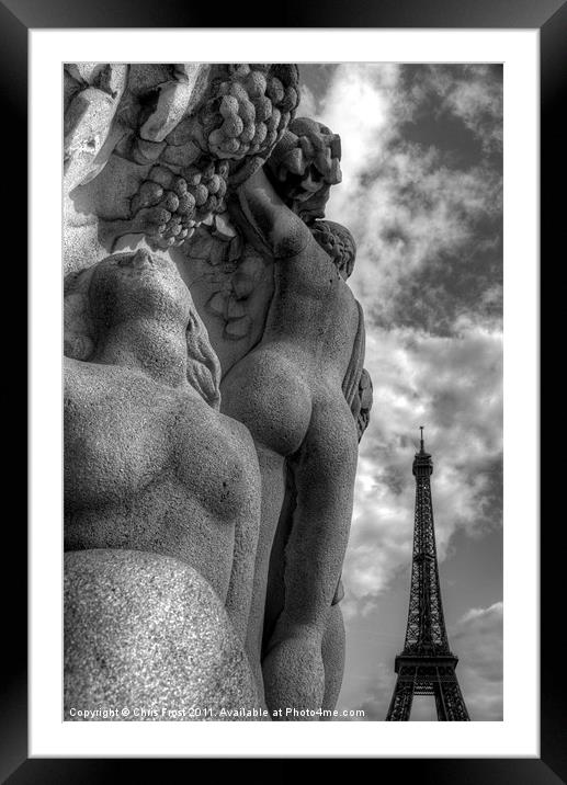 Ladies Day at the Eiffel Tower Framed Mounted Print by Chris Frost
