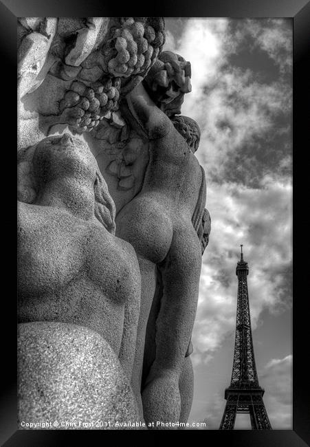 Ladies Day at the Eiffel Tower Framed Print by Chris Frost