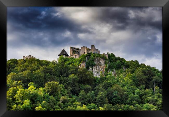 Celje Castle In Slovenia Framed Print by Artur Bogacki