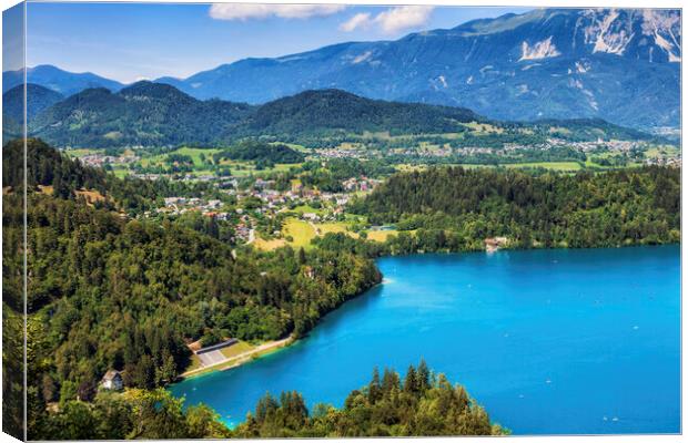 Upper Carniola Landscape With Lake Bled In Slovenia Canvas Print by Artur Bogacki