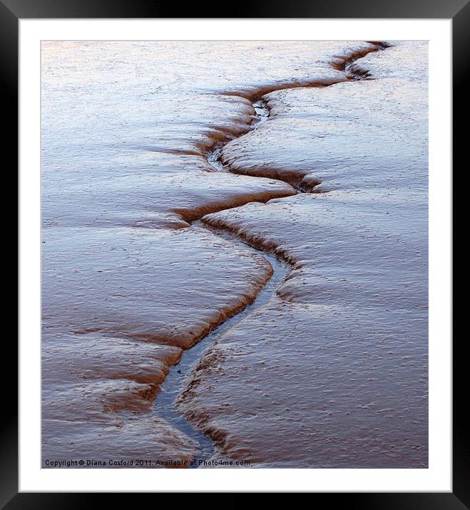 Tidal mudflats, Kyson Point, Suffolk Framed Mounted Print by DEE- Diana Cosford