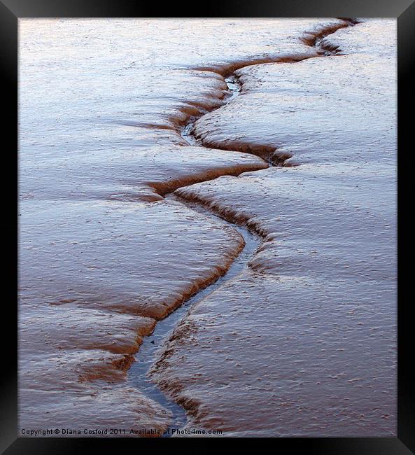 Tidal mudflats, Kyson Point, Suffolk Framed Print by DEE- Diana Cosford