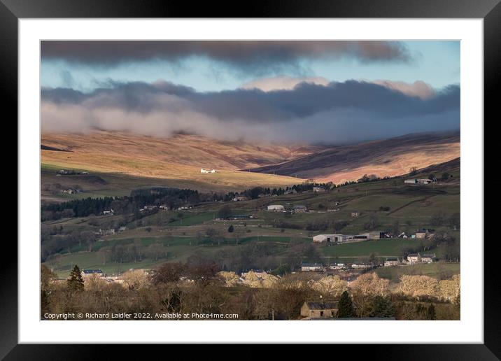 Towards the Hudes Hope from the Kelton Road, Teesdale Framed Mounted Print by Richard Laidler