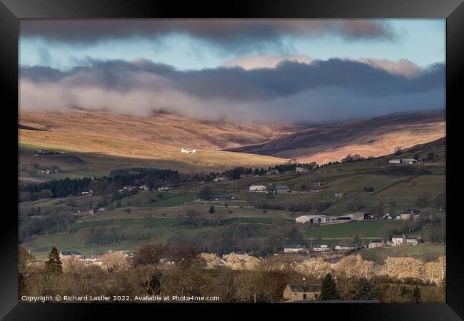 Towards the Hudes Hope from the Kelton Road, Teesdale Framed Print by Richard Laidler