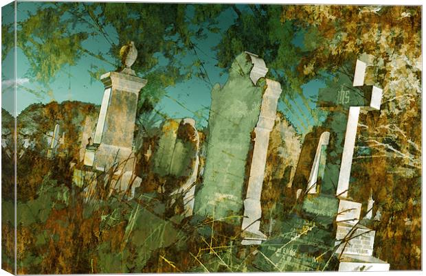 Abandoned cemetery Canvas Print by Maria Tzamtzi Photography