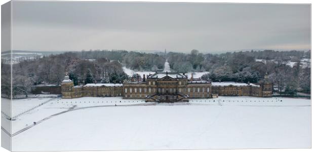 Wentworth Woodhouse Snow Fall Canvas Print by Apollo Aerial Photography