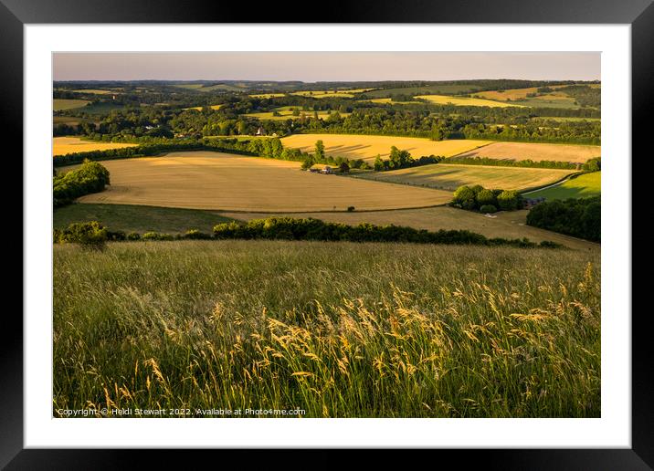Views from Beacon Hill National Nature Reserve Framed Mounted Print by Heidi Stewart