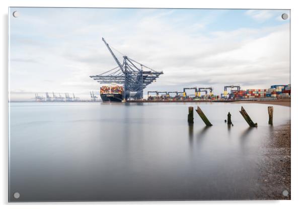 Felixstowe Docks Acrylic by Mark Jones