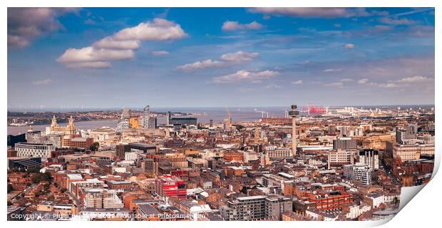 Liverpool Panorama Print by Philip Brookes